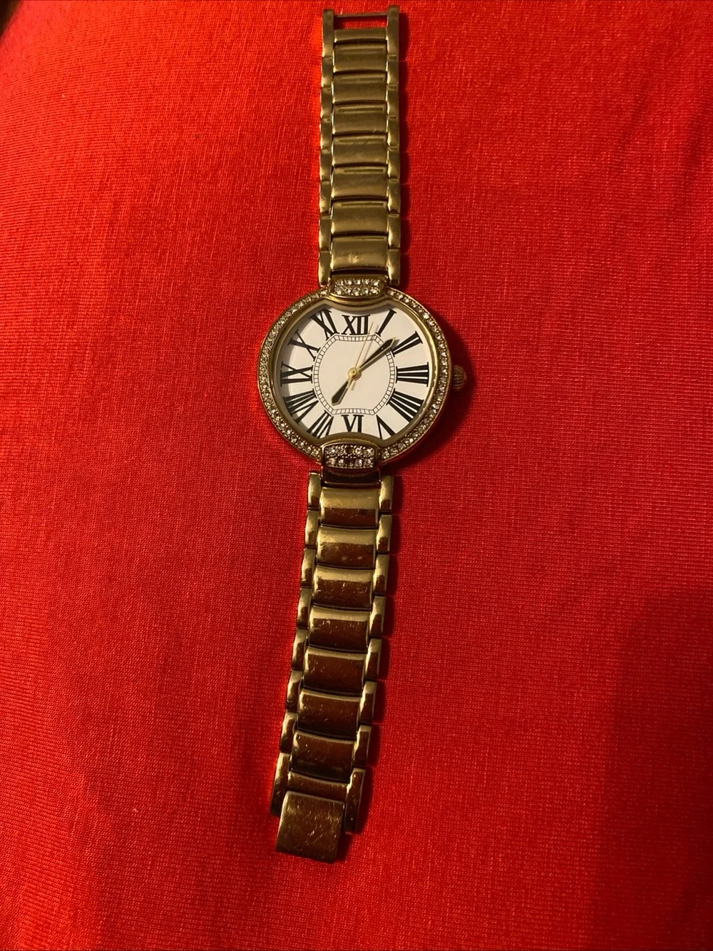 Classic Gold-Tone Women’s Watch with Roman Dial